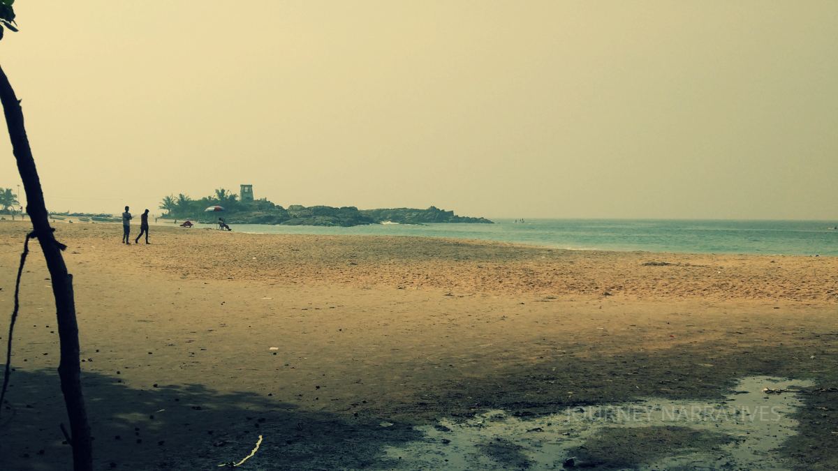 Sandy shoreline at Kovalam Beach, one of Kerala's most popular coastal destinations