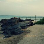 Beach and unique basalt rock formations on St. Mary's Island near Udupi, Karnataka