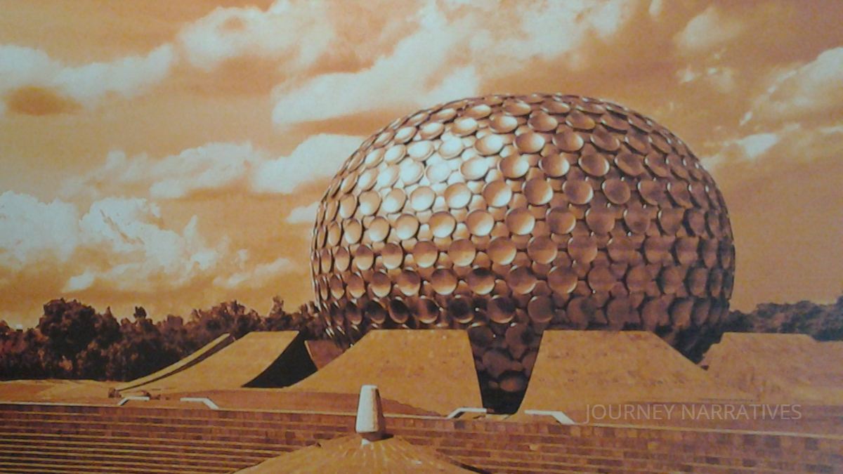 Golden Matrimandir in Auroville, an iconic symbol of peace, meditation, and spiritual exploration