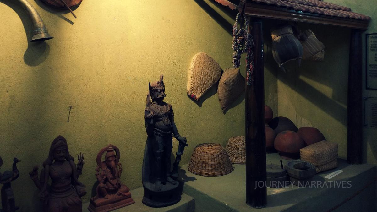 Traditional South Indian kitchen exhibit at DakshinaChitra showcasing regional culture and heritage