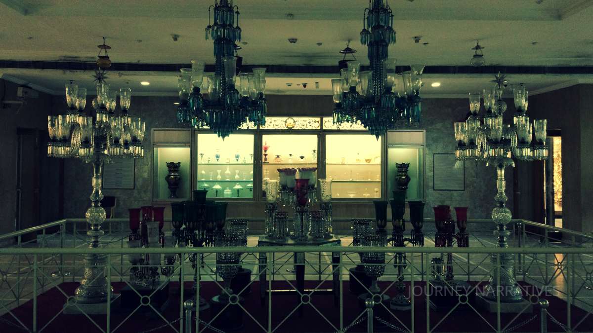 Interior gallery of Salar Jung Museum displaying historical collections and cultural artifacts