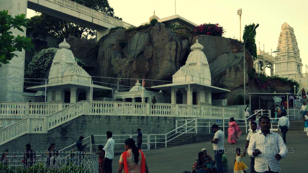Interior of Birla Mandir overlooking Hyderabad, a popular spiritual and sightseeing destination