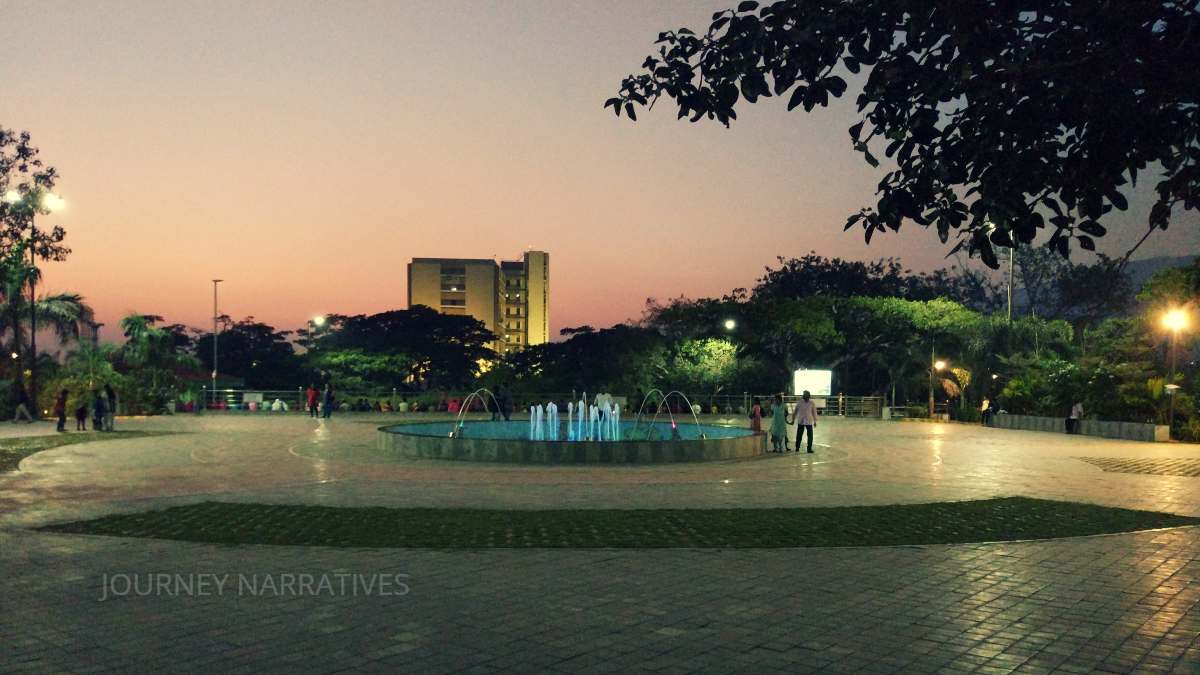 Landscaped areas inside VUDA City Central Park, a popular recreational space in Visakhapatnam