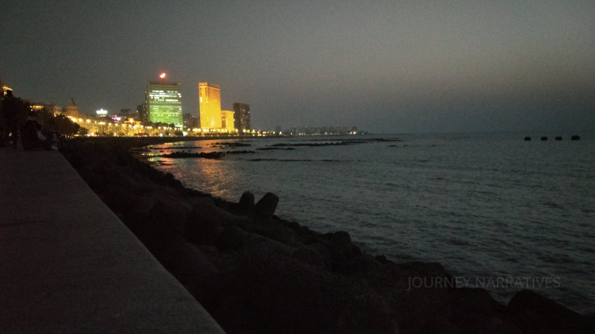 Marine Drive in Mumbai representing the vibrant food culture and local life found across Indian cities