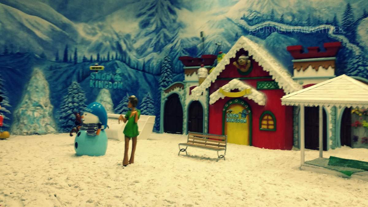 Visitors exploring indoor snow attractions inside VGP Snow Kingdom, Chennai's unique snow-themed entertainment destination