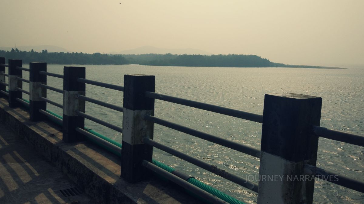 River crossing along the Bengaluru to Panaji route showcasing the scenic beauty of a Goa road trip