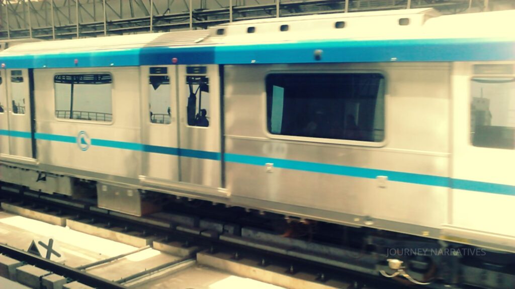 Chennai Metro train operating in the city