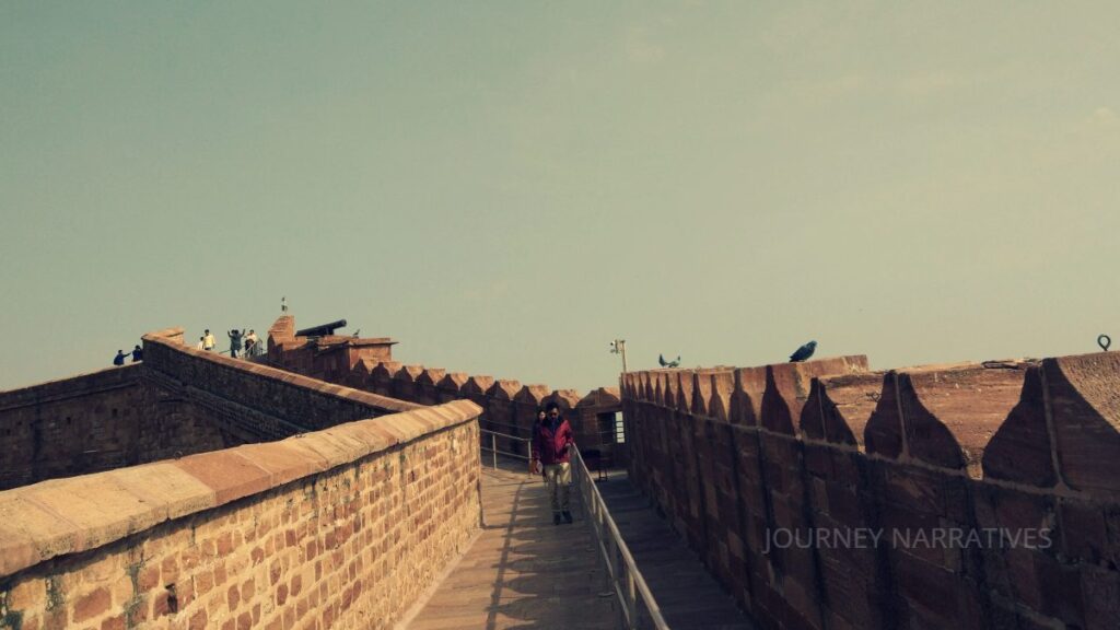 Historic walls of Amber Fort in Jaipur Rajasthan