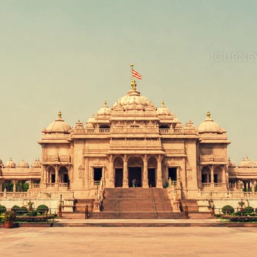 Akshardham Temple in Gandhinagar displaying intricate architecture and spiritual significance