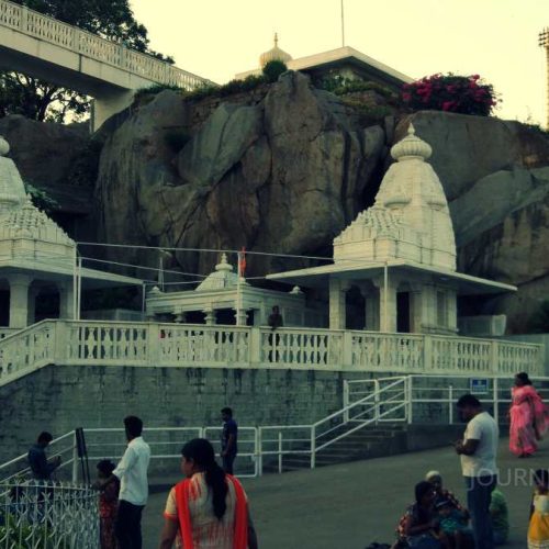 Interior of Birla Mandir overlooking Hyderabad, a popular spiritual and sightseeing destination