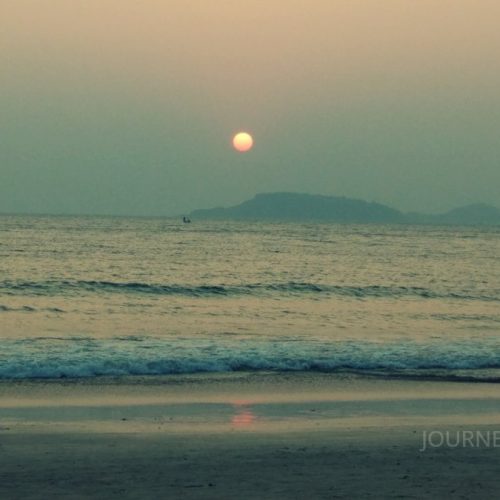 Bogmalo Beach in Goa featuring a peaceful shoreline, clear waters, and a relaxed coastal atmosphere