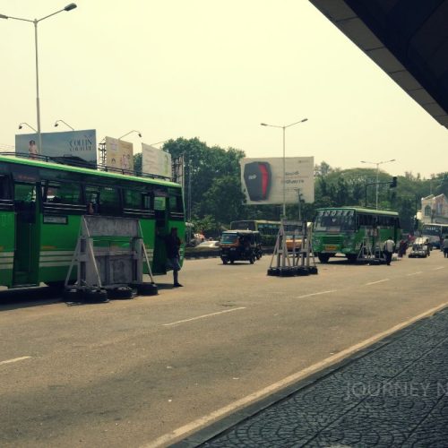 Local buses in India providing affordable and accessible transportation for travelers
