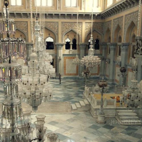 Interior of Chowmahalla Palace showcasing the royal heritage of Hyderabad's Nizam era