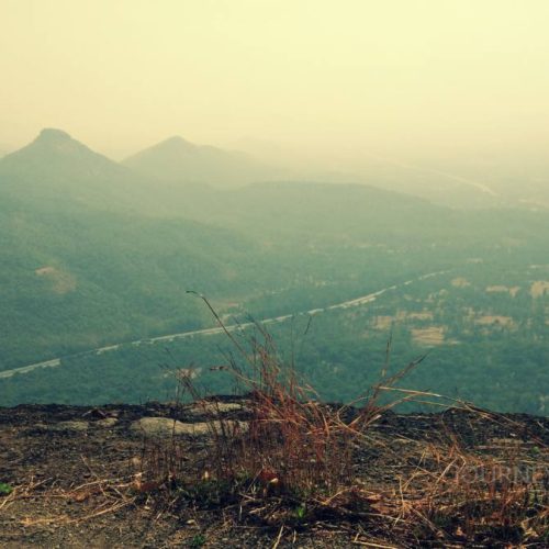 Mountain views from Kaldurg Fort in Palghar, Maharashtra, offering scenic trekking and panoramic landscapes