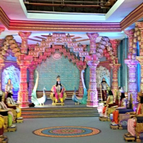 Film set inside Ramoji Film City, one of Hyderabad's most famous entertainment and tourism attractions