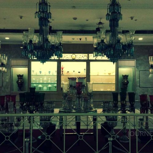Interior gallery of Salar Jung Museum displaying historical collections and cultural artifacts