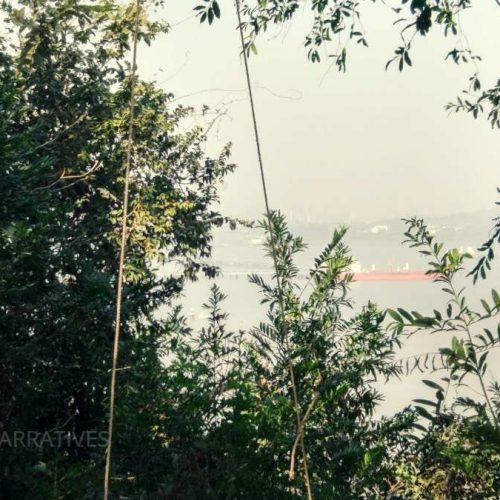 Port area of Vasco Da Gama viewed from nearby hills, highlighting Goa's maritime heritage