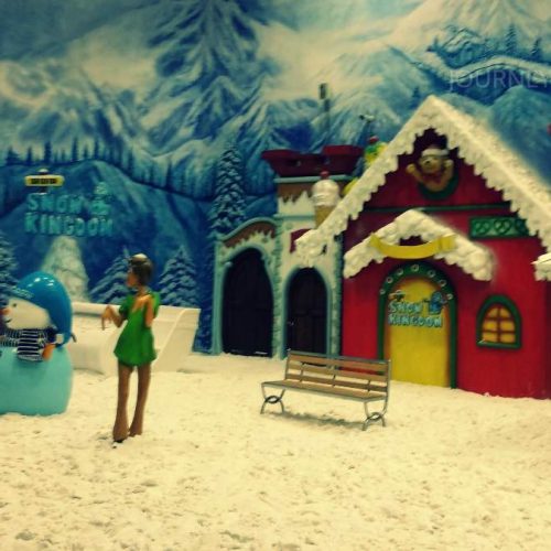 Visitors exploring indoor snow attractions inside VGP Snow Kingdom, Chennai's unique snow-themed entertainment destination